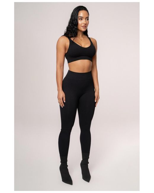 JLUXLABEL Black New Flow Active Top