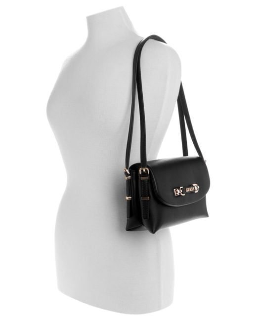 Guess Black Lefia Flap Shoulder Bag