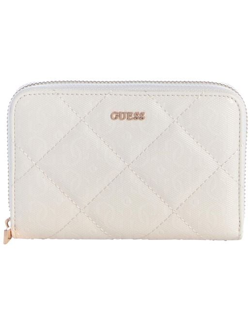 Guess Natural Libby Medium Zip Around Wallet