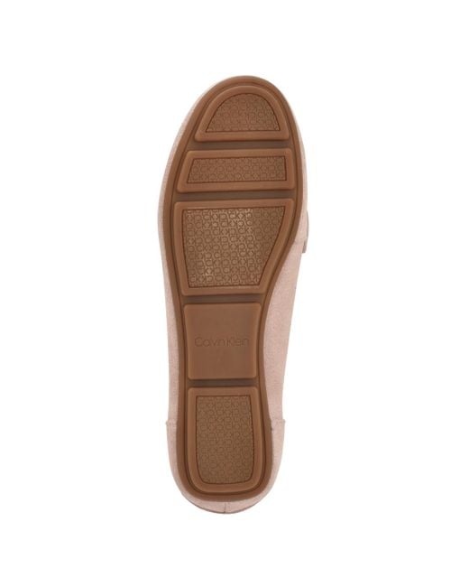 Calvin Klein Pink Lydia Embellished Slip-on Loafers