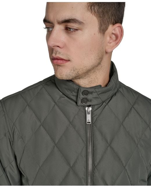 Dockers Gray Quilted Bomber Jacket for men