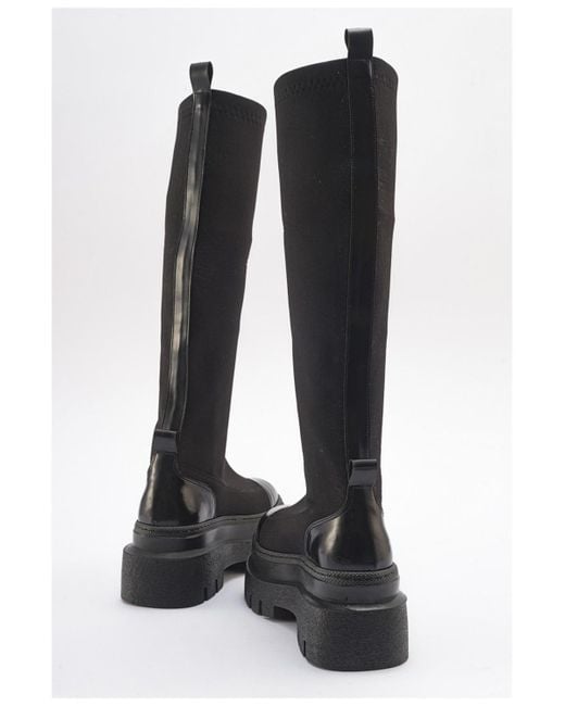 Prologue Shoes Black Celine Scuba Knee High Boot ()