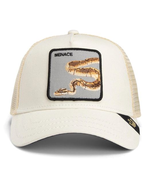 Goorin Bros White Deadly Companion Adjustable Canvas Trucker Hat for men