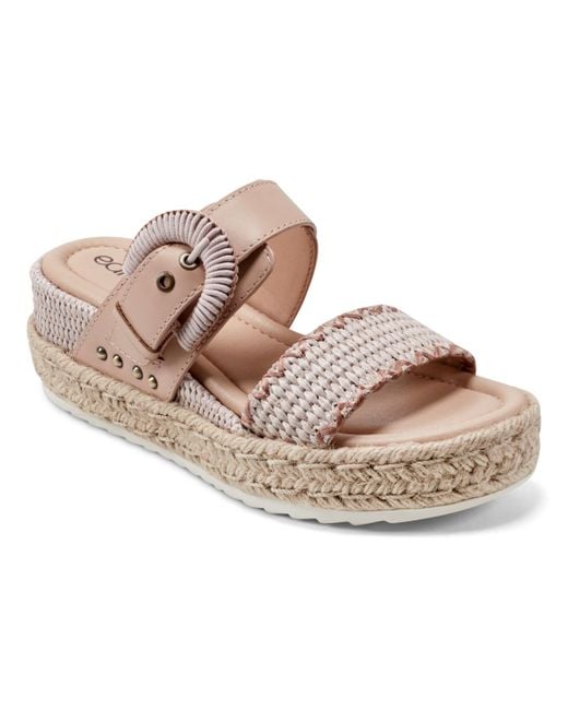 Earth Pink Colla Open Toe Casual Platform Wedge Sandals