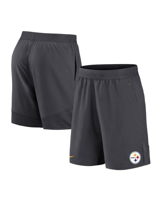 Nike Synthetic Anthracite Pittsburgh Steelers Stretch Woven Shorts in ...