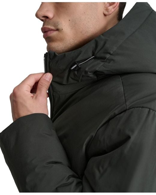 DKNY Gray Hooded Full-zip Jacket for men