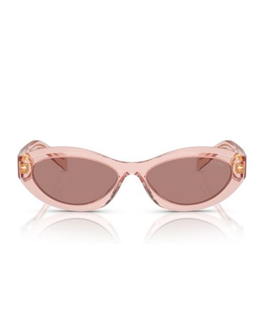 Prada Pink Symbole Irregular Sunglasses