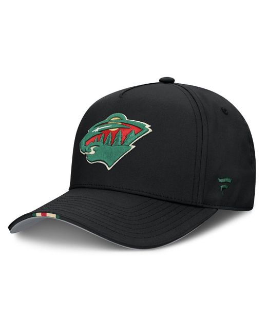 Fanatics Black Minnesota Wild 2025 Nhl Draft Authentic Pro On-stage Podium A-frame Adjustable Hat for men
