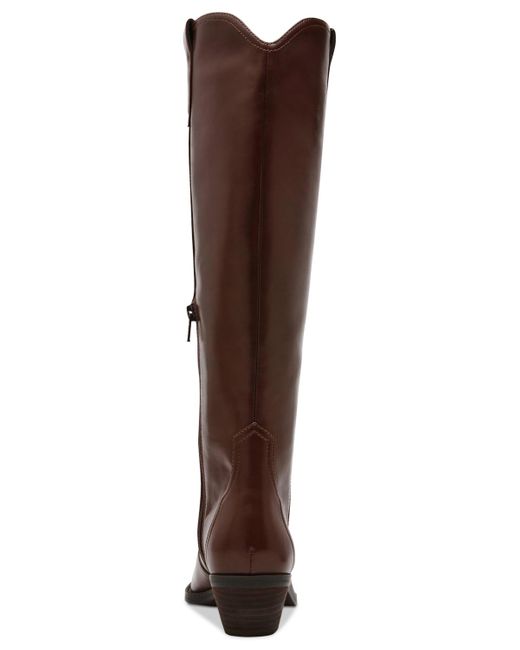 Dolce Vita Brown Kit Knee-high Cowboy Boots
