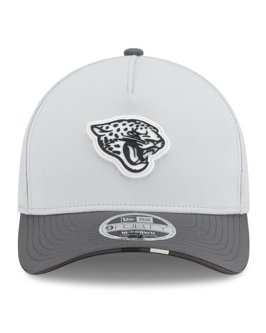 KTZ Gray/graphite Jacksonville Jaguars 2025 Nfl Training Camp A-frame 9forty Adjustable Hat for men