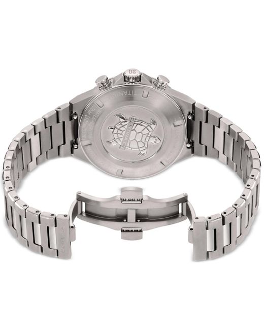 Certina Gray Swiss Chronograph Ds-7 Silver-tone Titanium Bracelet Watch 41mm for men