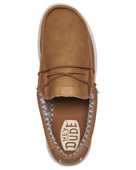 HeyDude Brown Wally Classic Slip-on Casual Moccasin Sneakers From Finish Line for men