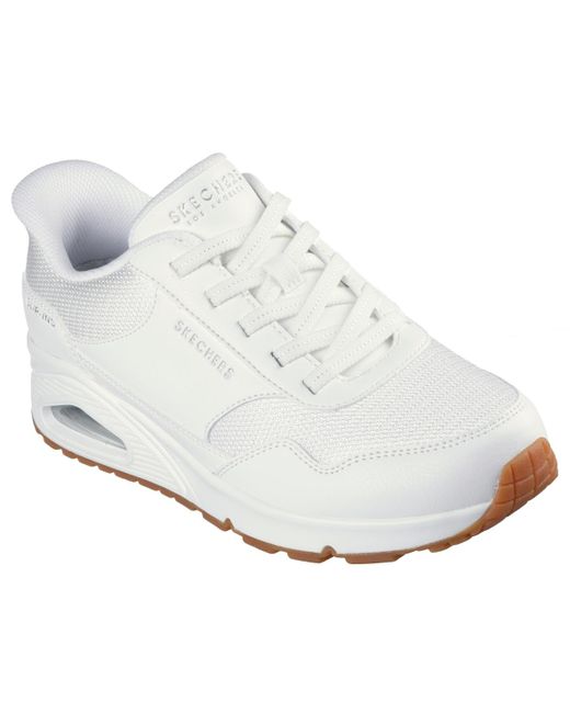 Skechers White Street Slip-ins: Uno
