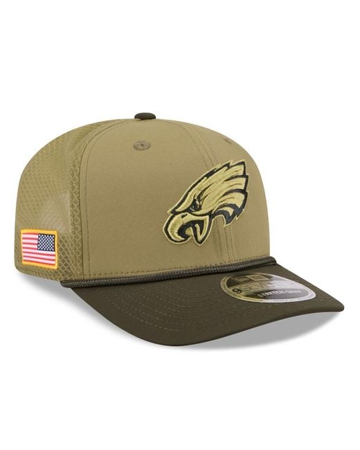 KTZ Green Philadelphia Eagles 2025 Salute To Service 9seventy Adjustable Hat for men