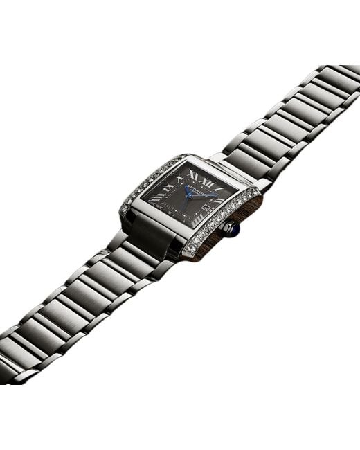 Stuhrling Gray Elan S Rectangular Quartz Watch