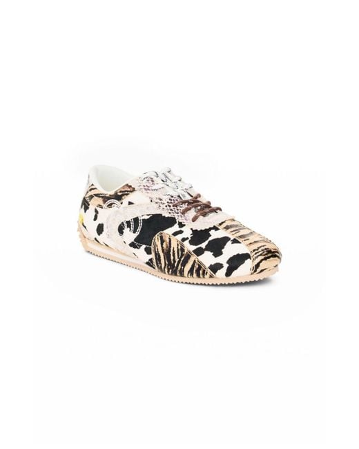 Desigual White Printed Sneakers