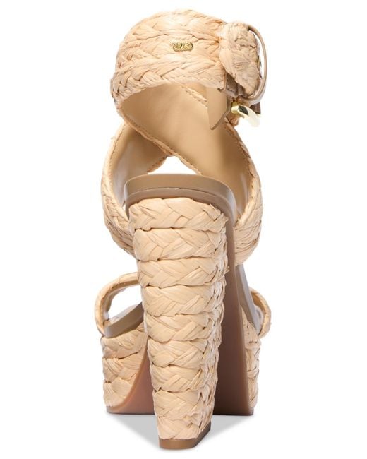 Michael Kors Michael Rhoda Platform Sandals in Metallic | Lyst
