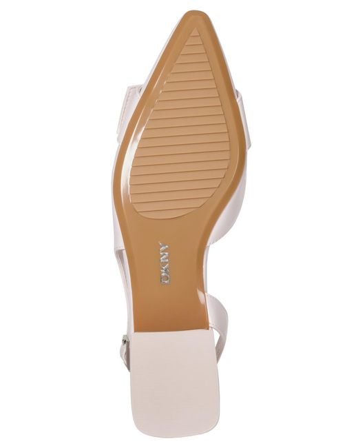 DKNY White Clemma Pointed Toe Flats