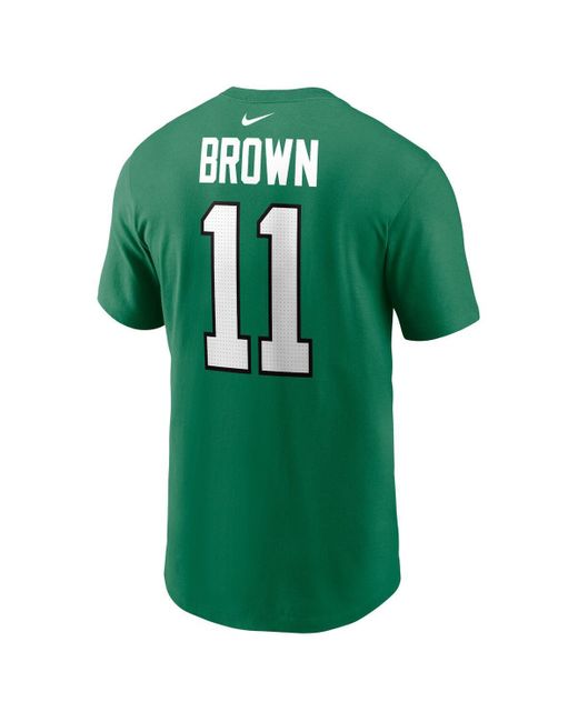 Nike Green A.j. Brown Philadelphia Eagles Alternate Player Name Number T-shirt for men
