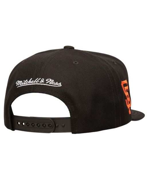 Mitchell & Ness Black San Francisco Giants Double Up Snapback Hat for men