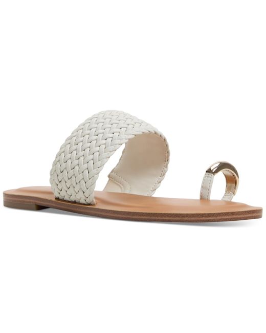 ALDO White Beachwalk Toe Loop Flat Sandals