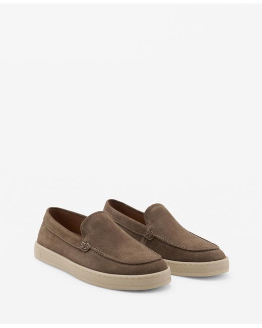 Mango Brown Split Leather Shoes for men