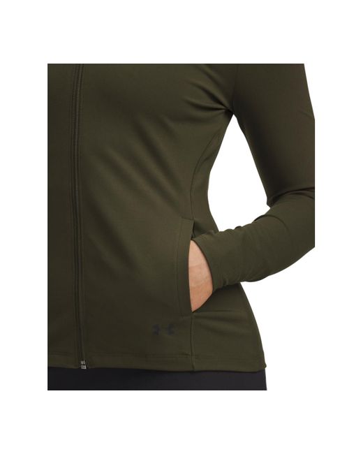 Under Armour Black Motion Zippered Mock-neck Jacket
