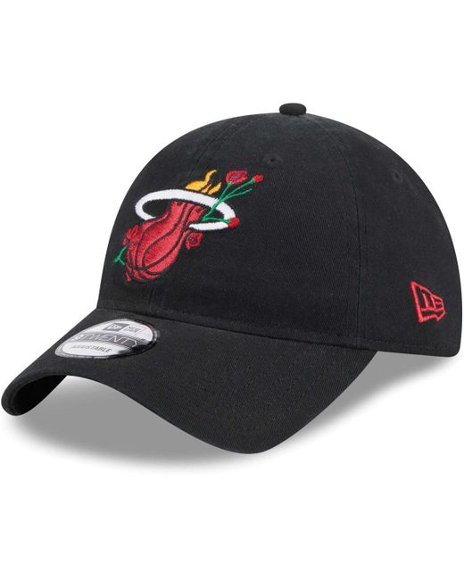 KTZ Black Miami Heat Game Day Bloom Branch 9twenty Adjustable Hat