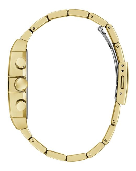 Guess Metallic Gold-tone Multi-function Watch for men