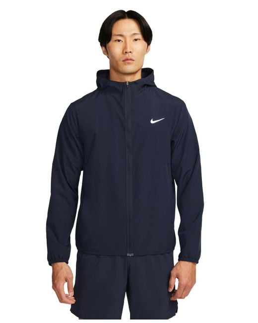 Nike Blue Form Dri-fit Hooded Versatile Jacket for men