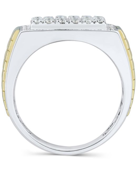 Grown With Love Metallic Lab Grown Diamond Cluster Ring (1 Ct. T.w. for men