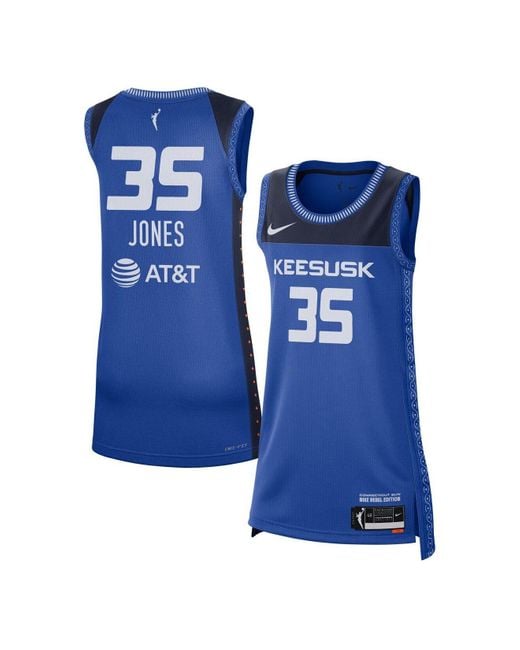 Nike Synthetic Jonquel Jones Blue Connecticut Sun Rebel Edition Jersey ...