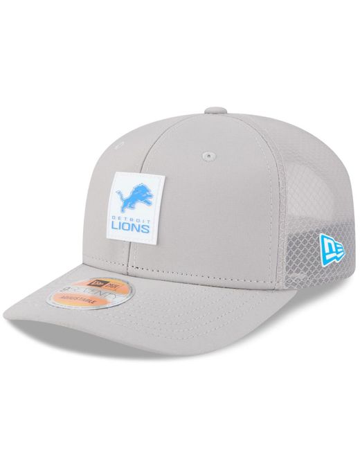 KTZ White Detroit Lions 2025 Sideline 9seventy Adjustable Trucker Hat for men