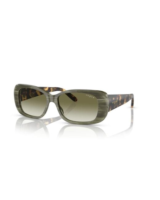 Vogue Eyewear Green Rectangle Sunglasses