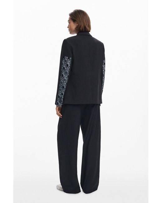 Desigual Blue Patchwork Blazer