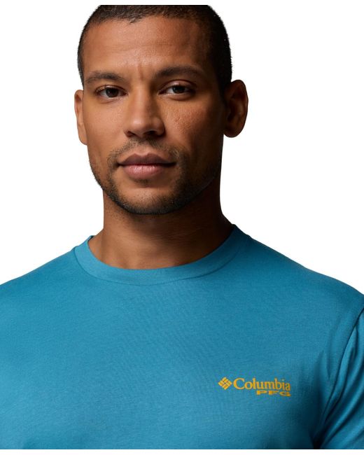 Columbia Blue Yuri Graphic T-shirt for men
