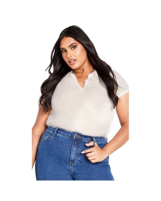 Avenue Blue Plus Size Cali Collar Sweater
