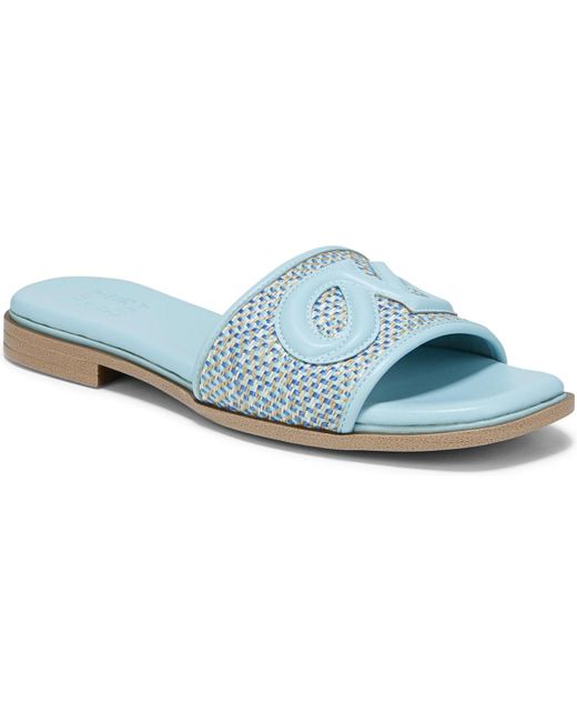 Naturalizer Blue Genevieve Open Square Toe Slide Sandals