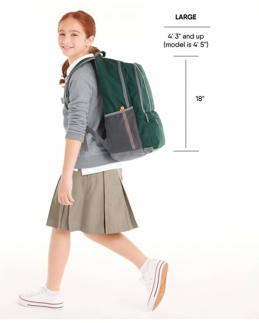 Lands' End Blue Kids Classmate Large Backpack