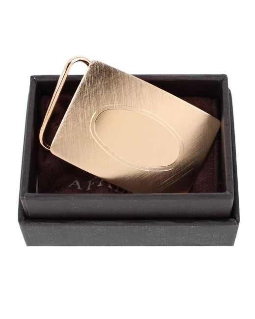 Trafalgar Oval Signet Brass Based Compression Belt Buckle in Natural ...