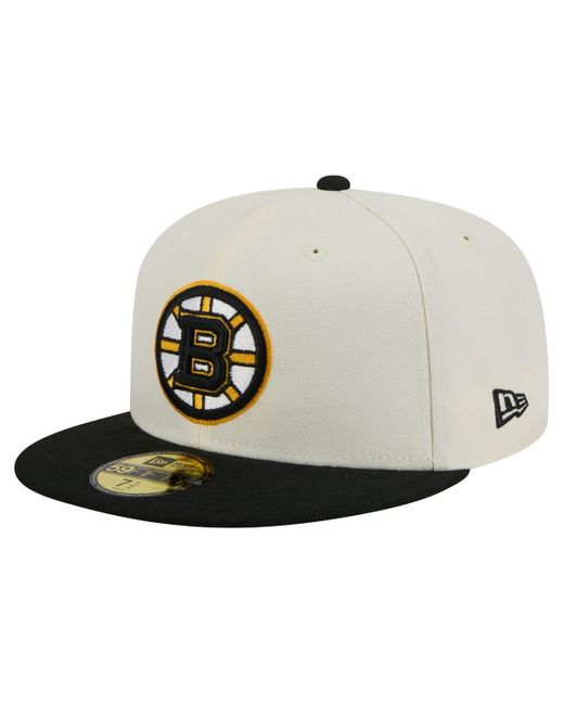KTZ Metallic Boston Bruins Chrome Two-toned 59fifty Fitted Hat for men