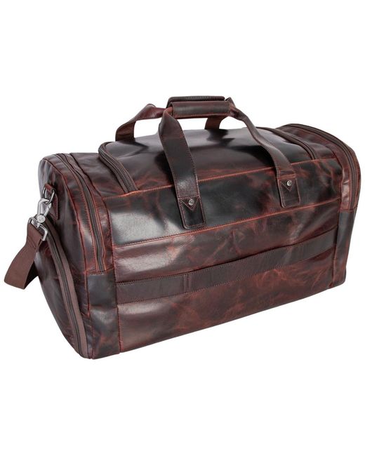 Mancini Brown Large Duffle Bag for men