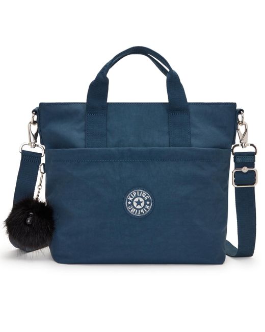 Kipling Zamora Nylon Crossbody Tote in Blue | Lyst