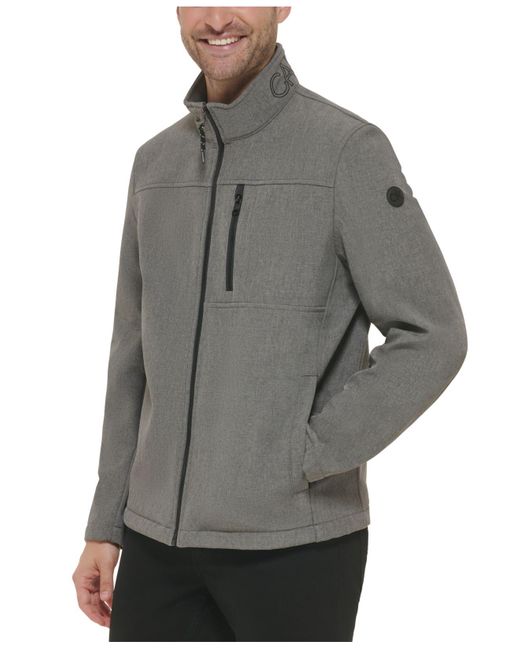 Calvin Klein Synthetic Infinite Stretch Soft Shell Jacket in lt Grey  Heather (Gray) for Men - Save 37% | Lyst