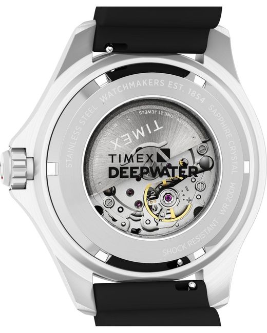 Timex Black Mechanical Automatic Hnbr Rubber Watch for men