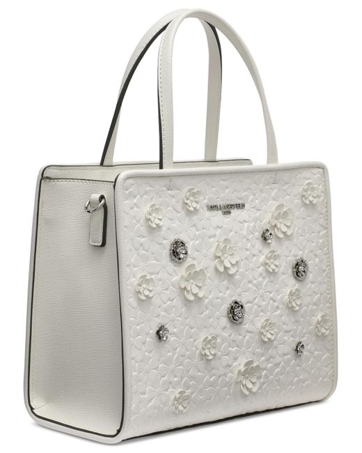 Karl Lagerfeld White Maybelle Satchel