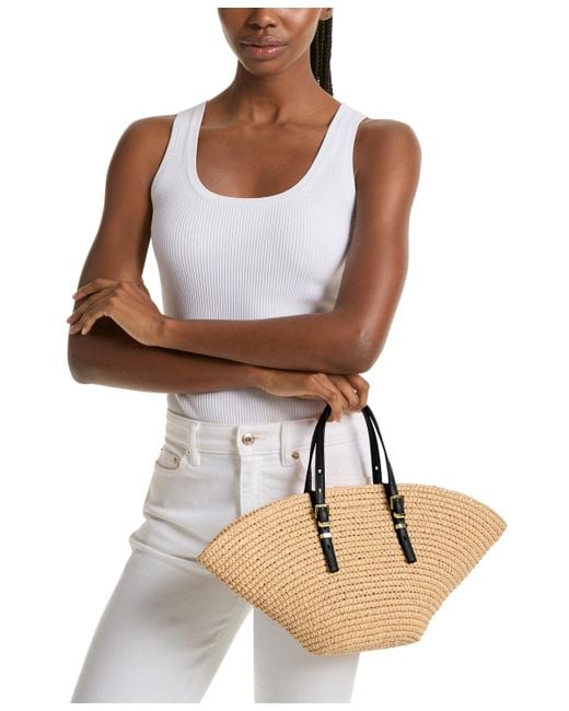 【国内発送】michaelkors＊Isa Fan Large Woven Tote Michael Kors Isa Extra-Large Fan Tote - Macy's
