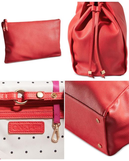 On 34th Red Jyyll Large Solid Tote