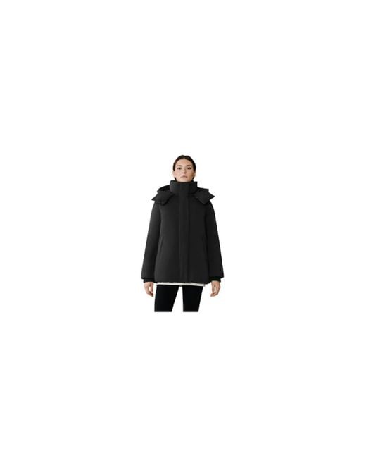 SOIA & KYO Black Elmira Cocoon Down Jacket