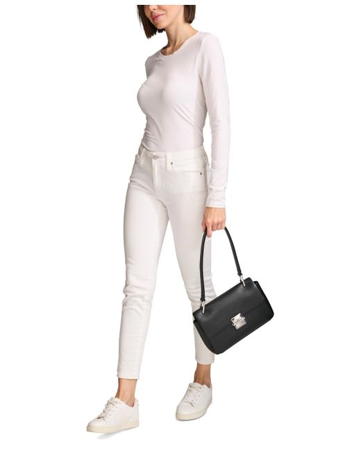 Calvin Klein Natural Clove Push-lock Shoulder Bag